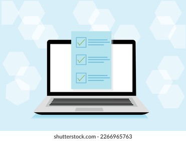 laptop with concept. vector illustration