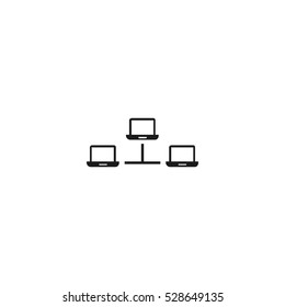 laptop connected icon vector, can be used for web and mobile design