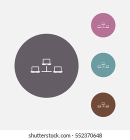 laptop connected icon vector, can be used for web and mobile design.