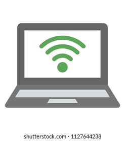 Laptop connecting to a wifi network