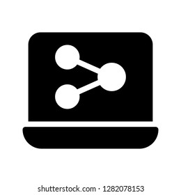 laptop connection glyphs icon 