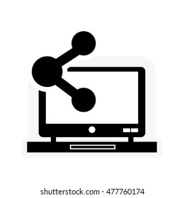 laptop and connection icon