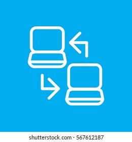 laptop connection icon vector illustration sign symbol