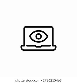 laptop content view icon sign vector