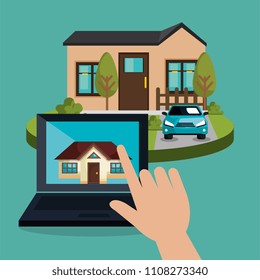laptop controlling smarthome technology