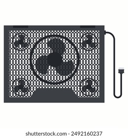 Laptop cooler pad vector cartoon illustration isolated on a white background.