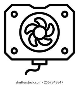 Laptop Cooling Pad Icon Element For Design