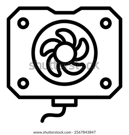 Laptop Cooling Pad Icon Element For Design