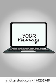 Laptop with copy space