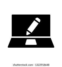 laptop create glyph icon 