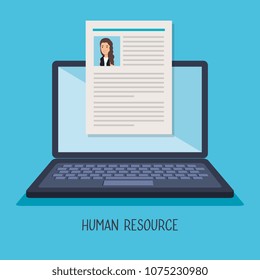 laptop with curriculum vitae