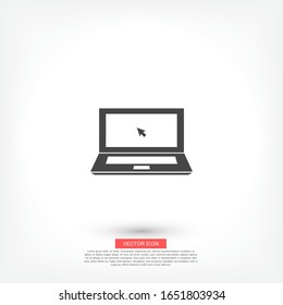 laptop cursor icon vector . Lorem Ipsum Flat Design