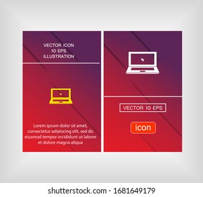 Vektorillustration des Laptop-Cursors . Lorem Ipsum-Flachdesign