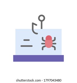 Icono de ciberataque de laptops. Elementos vectores de color simples de iconos de hacks para ui y ux, sitio web o aplicación móvil