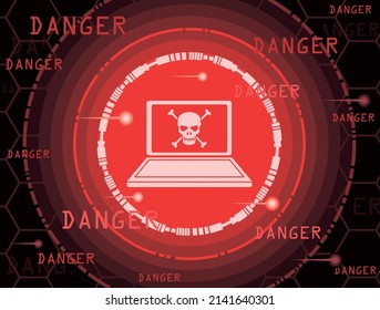 afiche de tecnología de seguridad informática para portátiles