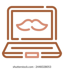 Laptop Dad Icon for web, app, infographic, etc