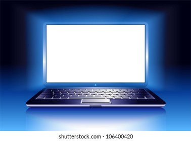 Laptop in the dark