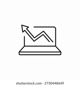 Datos del ordenador portátil Informar icono signo Vector