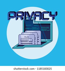 laptop data privacy icon