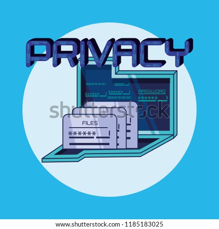 laptop data privacy icon