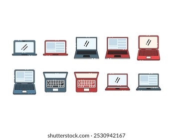 Laptop Design Collection Illustration Set
