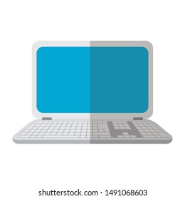 Laptop design, Digital technology communication social media internet web and screen theme Vector illustration