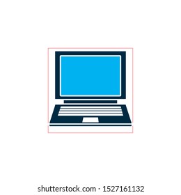 Laptop design, Digital technology communication social media internet web and screen theme Vector illustration