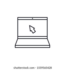 Laptop design, Digital technology communication social media internet web and screen theme Vector illustration