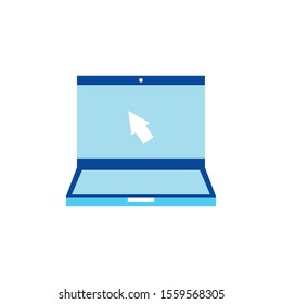 Laptop design, Digital technology communication social media internet web and screen theme Vector illustration