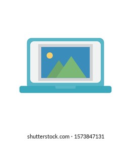 Laptop design, Digital technology communication social media internet web and screen theme Vector illustration