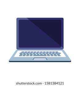 Laptop design, Digital technology communication social media internet web and wireless theme Vector illustration