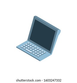 Laptop design, Digital technology communication social media internet web and screen theme Vector illustration