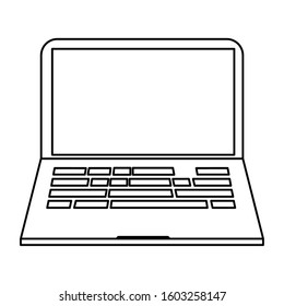 Laptop design, Digital technology communication social media internet web and screen theme Vector illustration