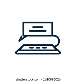 Laptop design, Digital technology communication social media internet web and screen theme Vector illustration