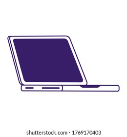Diseño de laptops, comunicación de tecnología digital, redes sociales, internet y tema de pantalla Ilustración vectorial