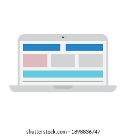 laptop design, Digital technology and communication theme Vector illustration