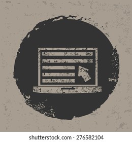 Laptop design on old background,grunge vector