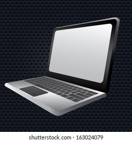 laptop design  over black  background vector illustration