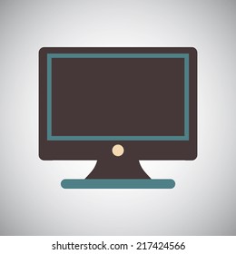 laptop design over gray  background vector illustration
