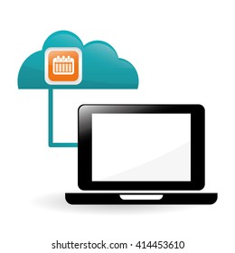 laptop design. technology icon. multimedia concept