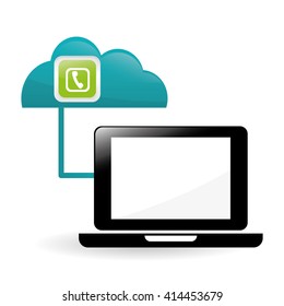 laptop design. technology icon. multimedia concept