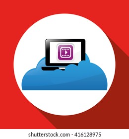 laptop design. technology icon. multimedia concept