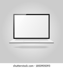 Ilustración vectorial de diseño de portátiles. Símbolo de gadget con apariencia realista.