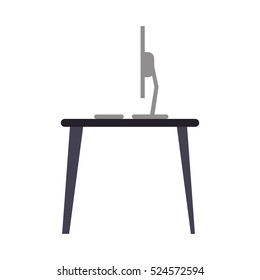laptop desk workplace job graphic