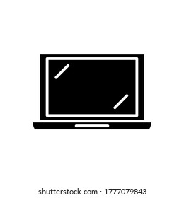 estilo de contorno de icono de computadora portátil y de escritorio para su diseño