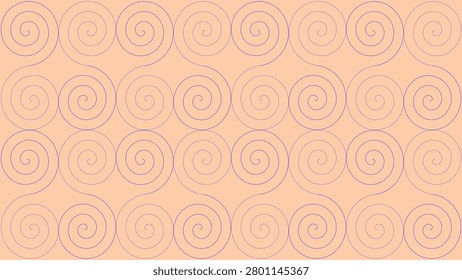 Laptop and desktop wallpaper featuring aesthetically pleasing, dual-tone blue spirals on a soft pale peach backdrop. Peach and blue spirals background for PC.