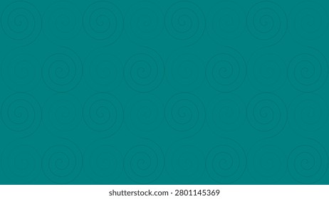 Laptop and desktop wallpaper featuring aesthetically pleasing, dual-tone, faded black spirals on a teal backdrop. Black spirals on teal background for PC.