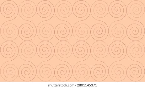 Laptop and desktop wallpaper featuring aesthetically pleasing, dual-tone red spirals on a soft pale peach backdrop. Peach and red spirals background for PC.
