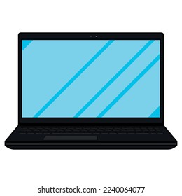 Laptop Device Cartoon Style Vectorart