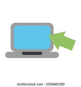 laptop device and cursos arrow digital
